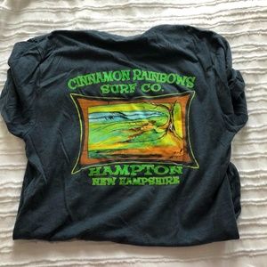 Cinnamon rainbows surf shop tee shirt